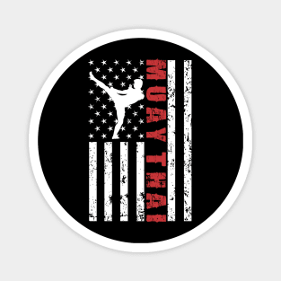 Muay Thai American Flag - US Sports Magnet